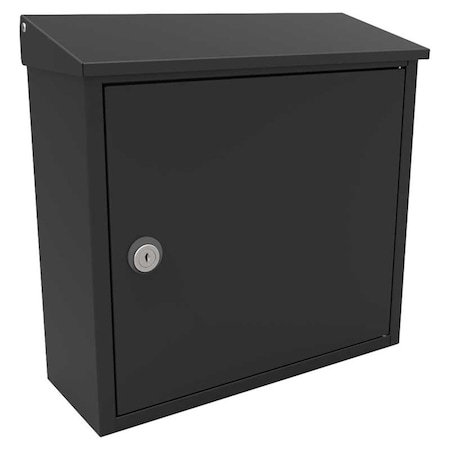 Qualarc Allux 400 Top-loading Locking Wall Mounted Mailbox, Black ALX-400-BLK